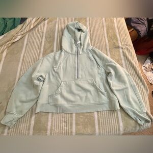 Lululemon oversized half-zip hoodie in delicate mint